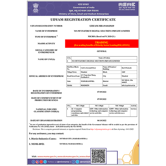 msme udyam registration